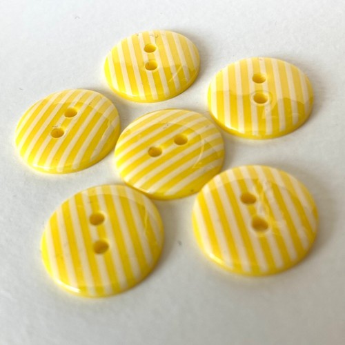 Pack of 10 Quality Spotty or Stripey Buttons | 15mm | huge choice of colours - Picture 31 of 31