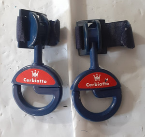 Cerbiatto Set of 2 Baby Stroller Hooks 360 Degree Spin Loop Closure 2kg Weight