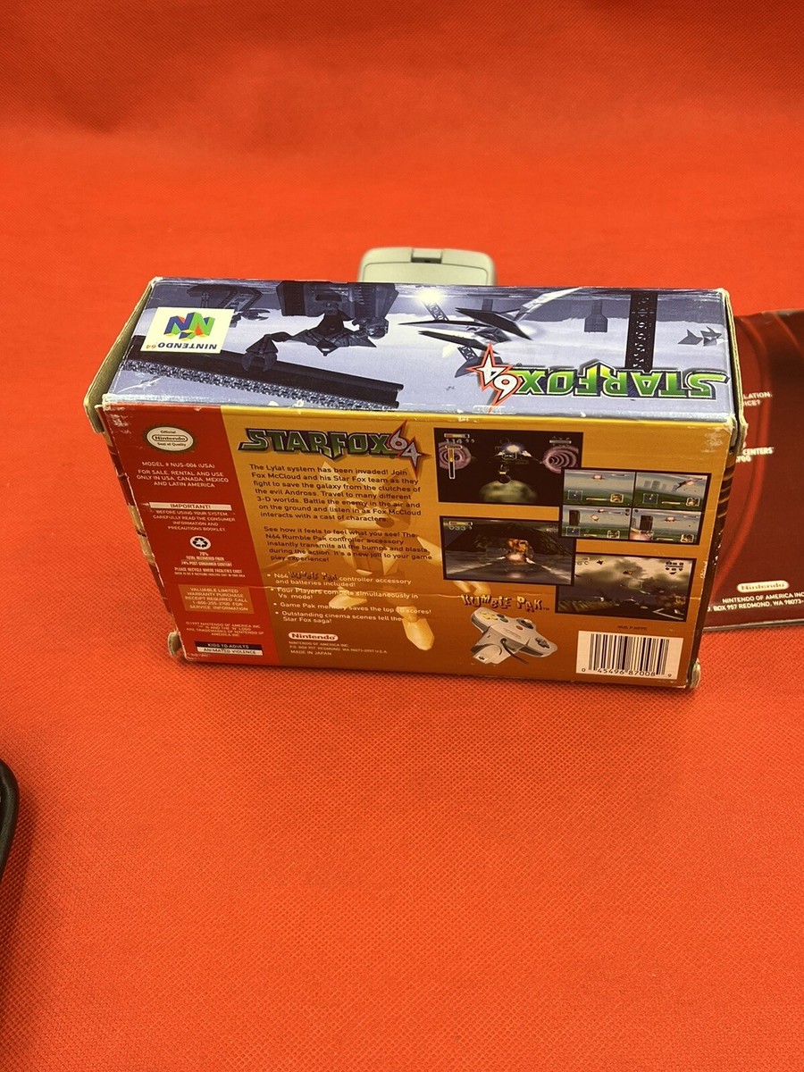 Star Fox 64 Nintendo 64 N64 In Box Rumble Pak Rare 45496870089| eBay