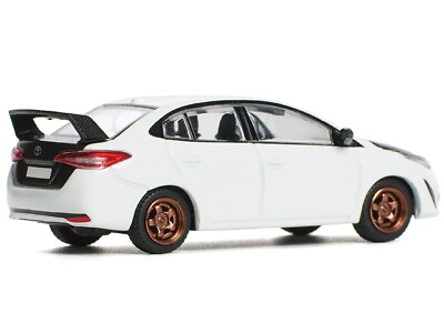 TOYOTA GR VIOS WHITE 1/64 DIECAST MODEL CAR BY POP RACE PR640094