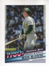 2020 Topps Baseball Decades' Best 1980's Mark McGwire #DB-40