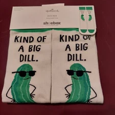 Hallmark Novelty Socks "Kind of a Big Dill" One Size Fits Most New With Tags