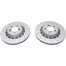 2×rear drilled ventilated disc brake rotors suitable for BMW F80 F82 F83 F87-