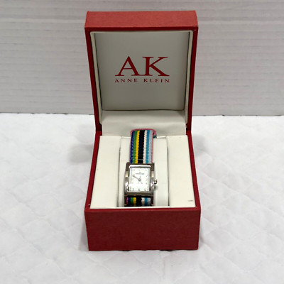 Anne Klein VINTAGE Woman s Rainbow Belt Watch Y121E 10/6465 Japan Movt Quartz