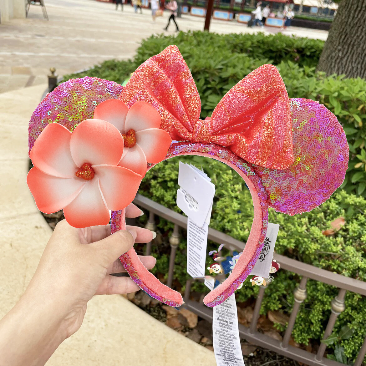 Disney Parks Orange Plumeria Exclusive Aulani Hawaii Minnie Ears