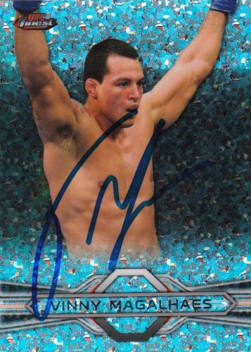 Vinny Magalhaes Signed 2013 Topps Finest UFC Refractors Rookie Card #66 RC Auto - Picture 1 of 24