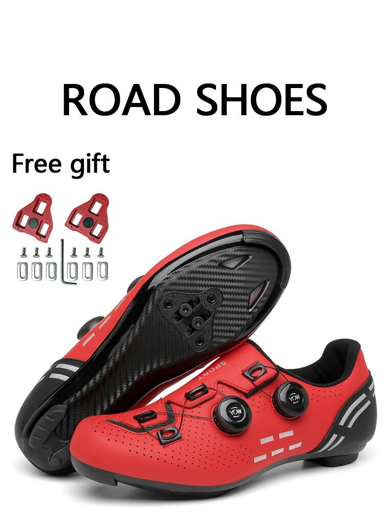 MTB Cycling Sneakers with Spd Cleats Men's Road Bike Shoes R