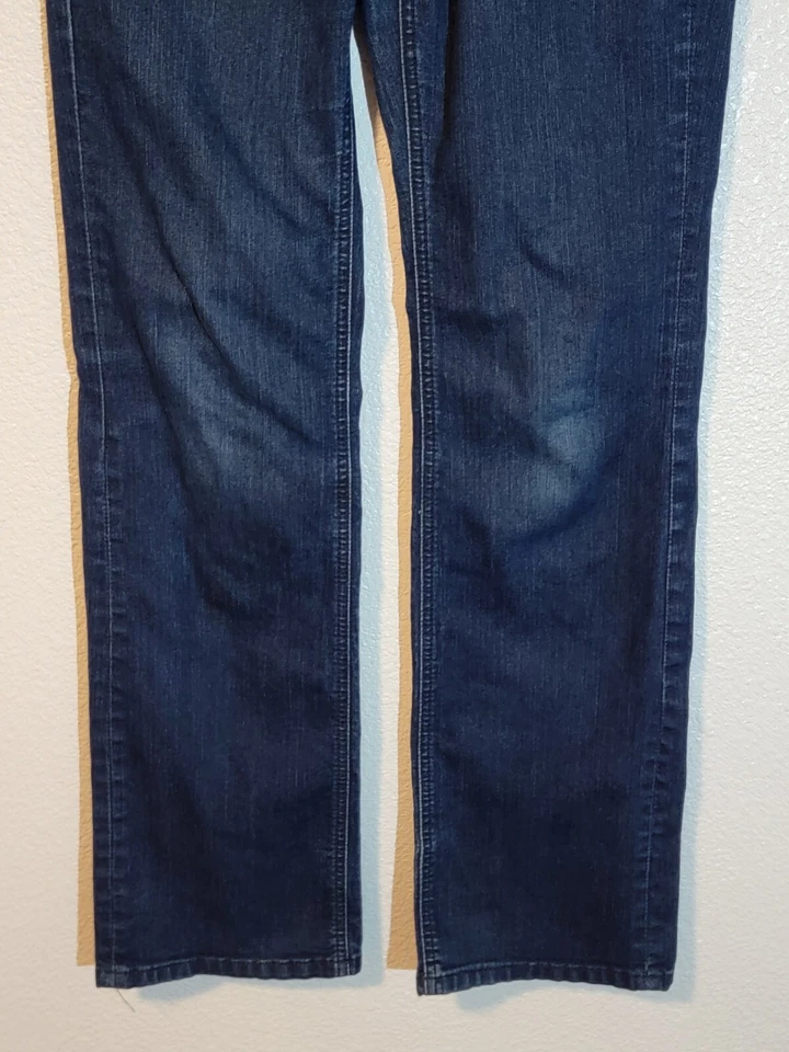 NY&C Jeans Mujer Talla 0 Curvy Bootcut Elástico tiro bajo Elástico Denim Azul Oscuro Foto 3 de 4