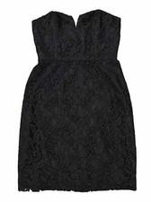 J.Crew Cathleen Black Strapless Lace Cocktail Bridesmaid Dress Size 2