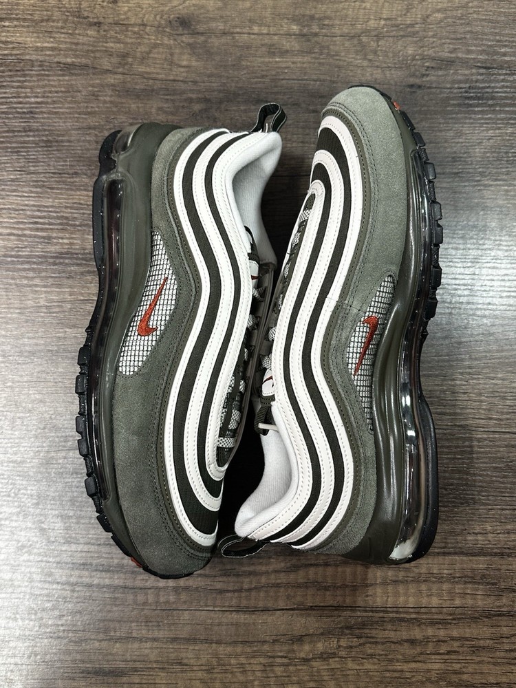 Men's Nike Air Max 97 SE Cargo Khaki Rugged Orange Size 12 FB9619-001