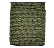 4mm Flechtschnur Seil oliv / schwarz 100m Spule Paracord Kunststoffseil Seil