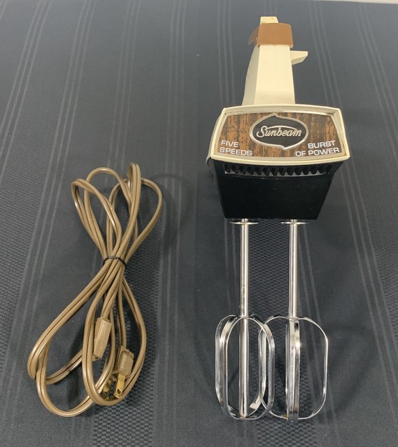 Vintage Sunbeam Burst Of Power Mixmaster Hand Held 5 Speed Heavy Duty
