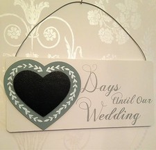 Gisela Graham Wedding Countdown Chalkboard Chalk Board 38232