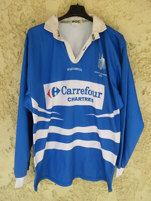 Maillot De Rugby Vintage Entente Chartraine – ROC SPORT – Taille XL, Bleu, Collection