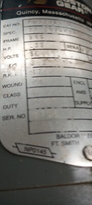 Boston Gear PM933AT-B / PM933ATB  .33HP 1750 rpm- FRAME SEC