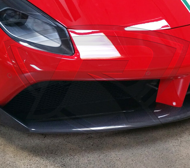Ferrari 488 GTB & 488 Spider Carbon Fiber Front Spoiler (Replacement)