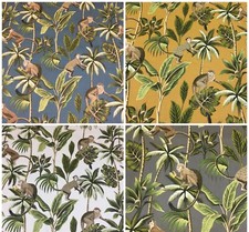 Fryetts MONKEY (Jungle) Cotton Fabric.Upholstery/Curtains/Cushions 4 Colours