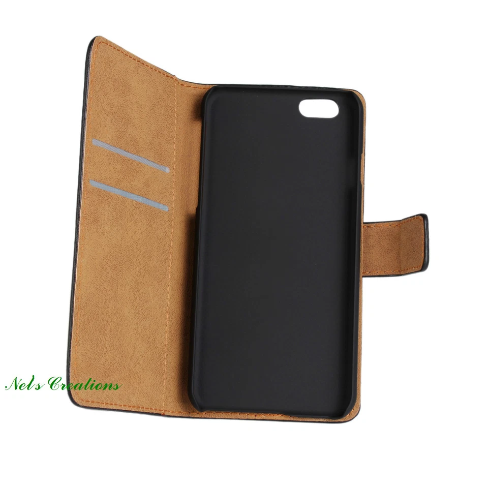 Real Genuine Leather Phone Wallet Case Cover Card Apple IPhone 6 4.7 & Plus 5.5 - Image 2 of 4