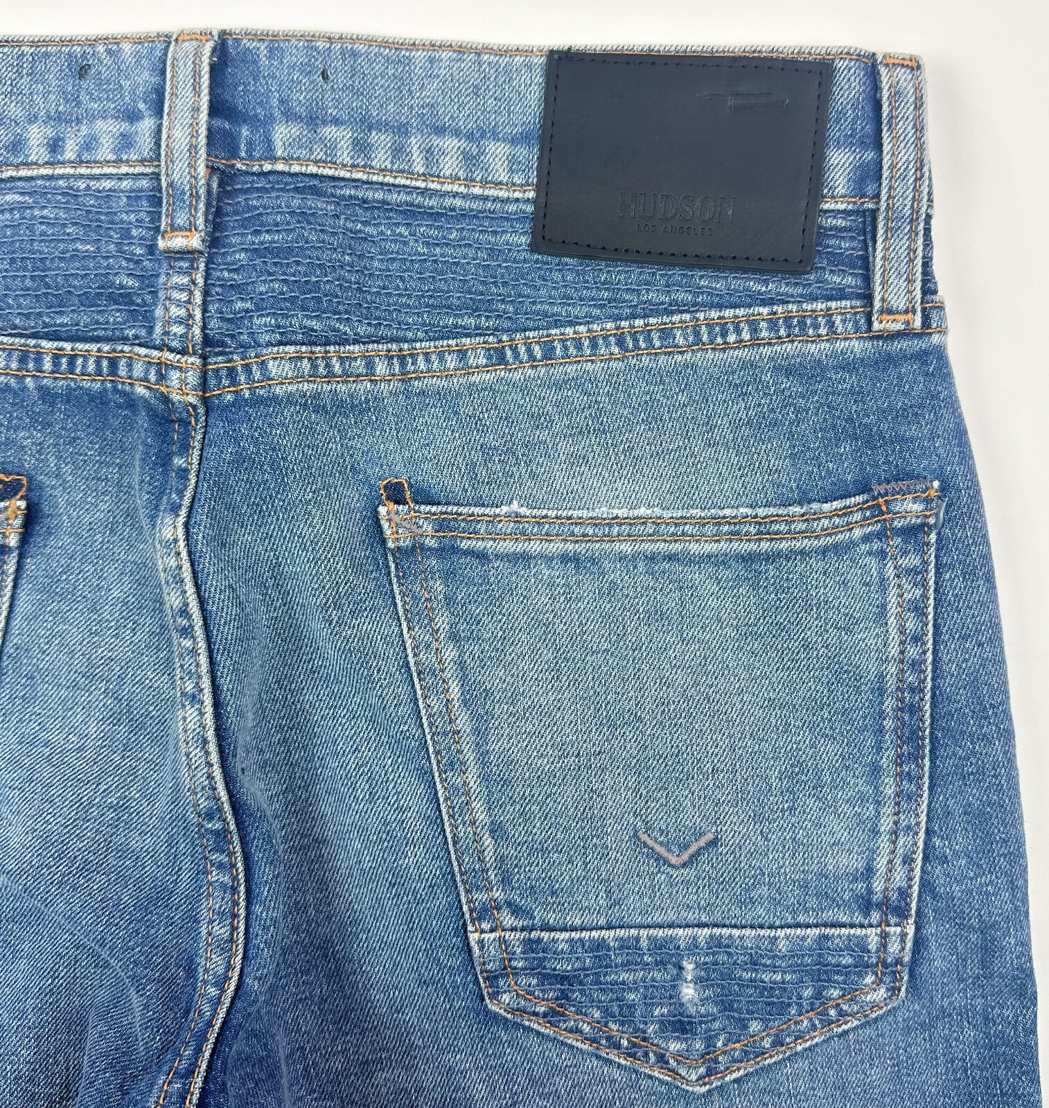 Hudson Los Angeles Blinder V2 Biker Mens 31 Slim Skinny Moto Jeans Distressed