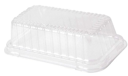 PACTOG 2 lb. Red Aluminum Foil Holiday Christmas Loaf Bread Pan w/Clear Dome Lid - Picture 65 of 81