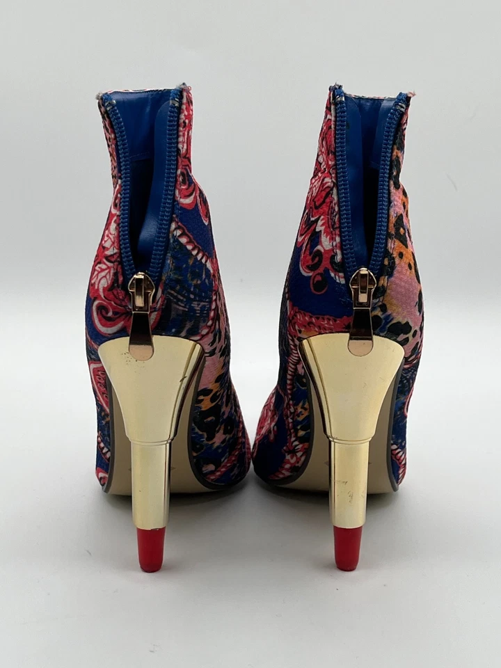 Vintage Red Kiss Lip Stick Bootie High Heels. Size 6 Excellent Condition - Image 2 of 4