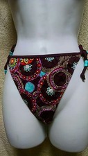 Freya 9718 Side-tied Bikini Bottom UK Large/US Large Multi-colored NWOT