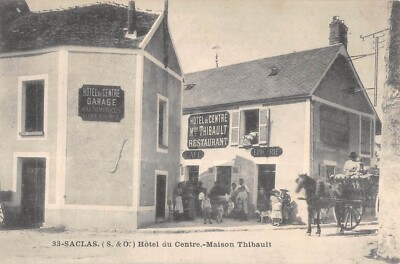 CPA 91 LES GRANGES LE ROI / GRANDE RUE / CAFE DE LA PLACE / DAUBERNET