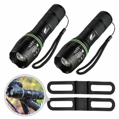 Zoomable Portable T6 LED Flashlights 5 Modes for Camping, Hiking, Indoor and Out