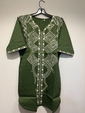 African clothing for men-Dashiki m-7X Light Green