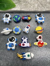 12 PC 1&rdquo; Cartoon Space Shoe  Decoration Charms-Clogs Jigs Bubble Slide B1520