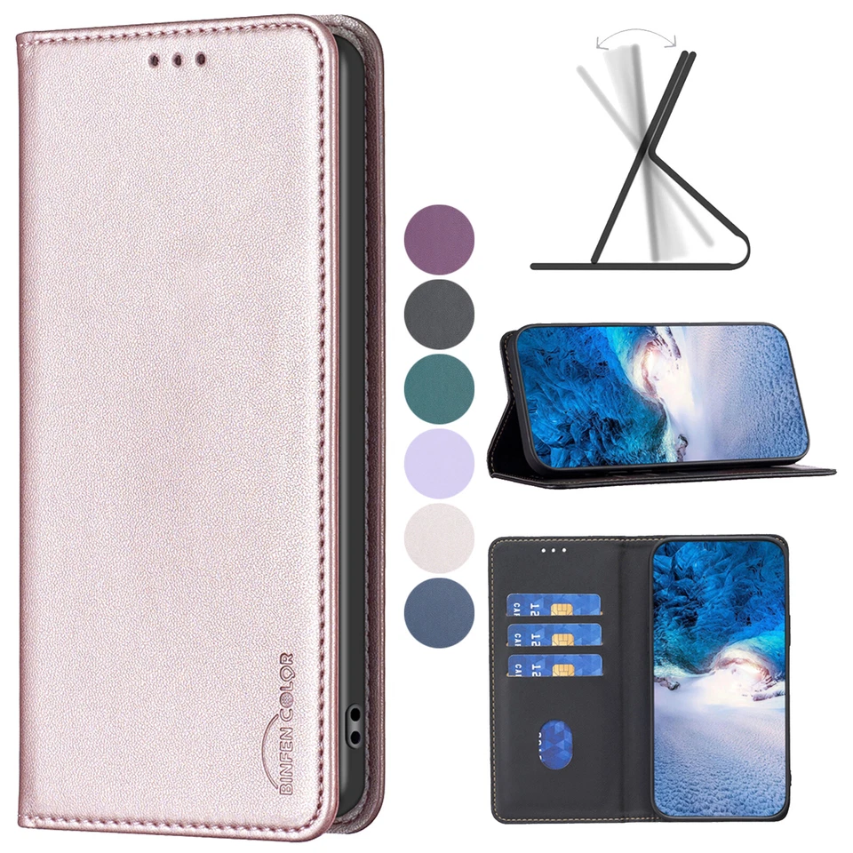 Flip PU Leather Wallet Stand Phone Case Cover For Google Pixel 8/8 Pro 7 Pro 7a - Image 3 of 4