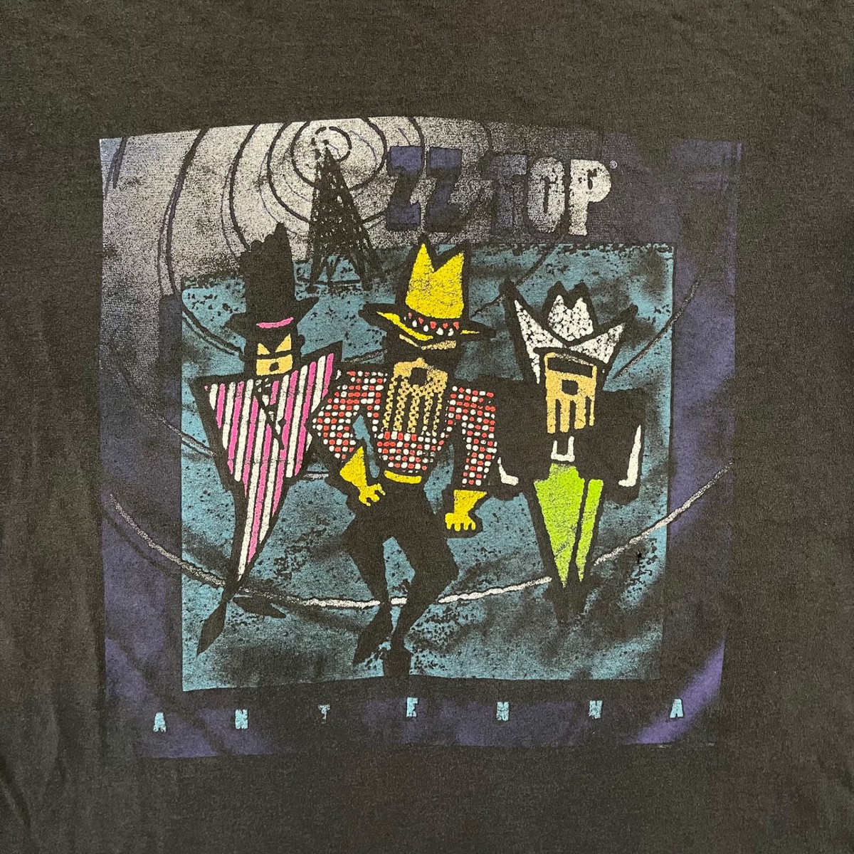 Vintage ZZ Top Antenna World Tour Shirt Adult XL Music 90s