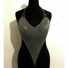 HALLOWEEN CHAINMAIL HALTER MEDIEVAL ANTIQUE STYLE BEST GIFT FOR WOMEN HALLOWEEN
