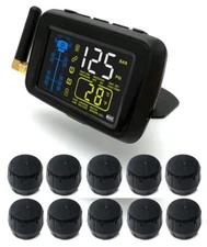 SYKIK-TPMS 10 wheel Real Time Tire Pressure Monitoring System for,RVs &Trucks(10