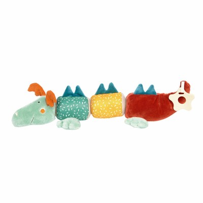 sigikid PlayQ Klett-Drache Yellow Kuscheltier Babyspielzeug Greifspielzeug
