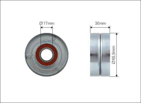 CAFFARO 302-00 Tensioner Pulley, V-ribbed belt for MITSUBISHI,NISSAN,OPEL,RENAUL