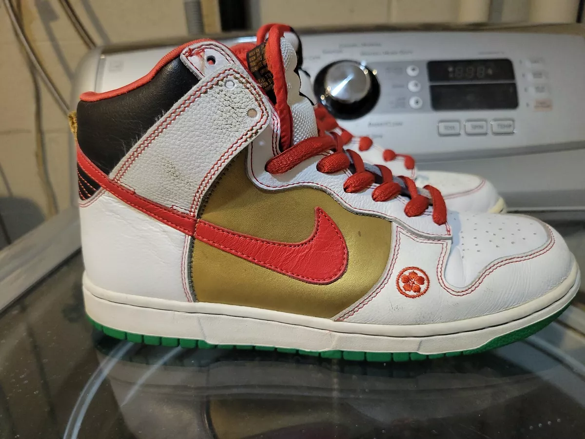 Nike Dunk High Hi Pro SB Money Cat Sneakers White Chile Red 305050-162 Men US 9