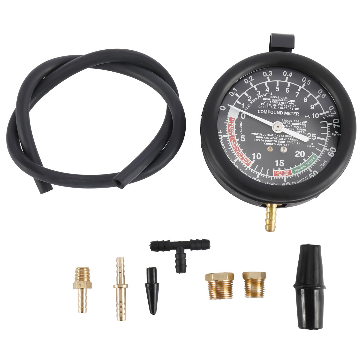 Automotive Carburetor Fuel Pump Engine Vacuum Valve Diagnose Tester Gauge Tools