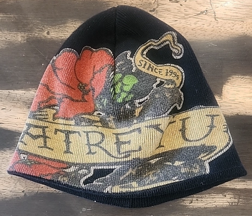 ATREYU Band Beanie Reversible Hat Black White Stripe Metal Rock Orange County CA - Bild 2 von 4