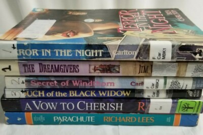 6 Suspense Paperback Books Lot #1 TERROR, Secret, Dreamgivers, Parachute Cherish