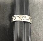 Vintage Wave / Swirl 925 Sterling Silver Ring Band Size 8.5