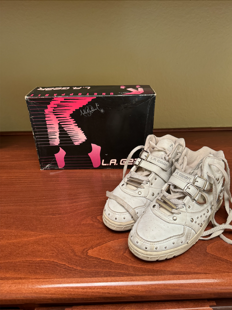 VINTAGE 90s LA Gear White Michael Jackson BILLIE JEAN Sneakers