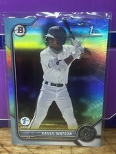 2022 Bowman 1st Edition - Sky Blue Foil #BPPF-3 Khalil Watson