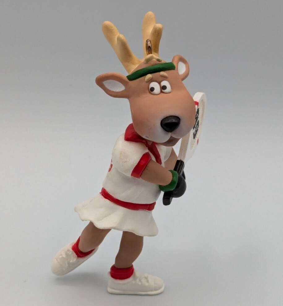 1989 Hallmark Keepsake Vixen Reindeer Champs Christmas Ornament 4th Series