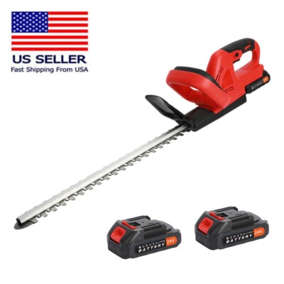 21V Hedge Trimmer 800W Li-thium Ion Cordless Electric w/ Battery Charger USA 