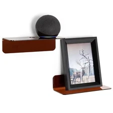 Acrylic Floating Wall Shelves Set of 2 - Easily Expand Wall Space - 9 Inch Ad...