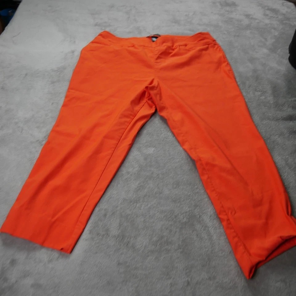 Pantalones de vestir Ashley Stewart para mujer Plus 20W naranja al tobillo - cintura alta informales Foto 3 de 4