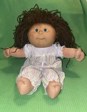 Cabbage Patch Doll 1991~ Brown Hair Blue Eyes~ Pretty Clump & Curl~First Edition