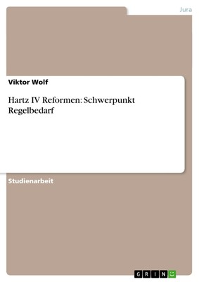 Hartz IV Reformen: Schwerpunkt Regelbedarf | Buch | 9783656619352