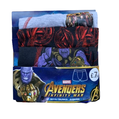 3 x Boys Marvel Avengers Boxers Shorts Pant Trunks Kids Baby Age 1 - 3 Years